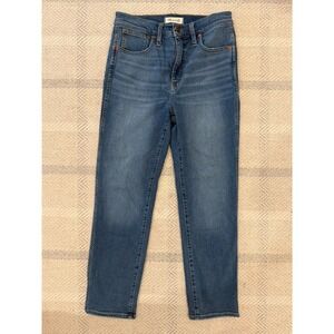 Madewell Size 27 Stovepipe Straight-Leg Jeans in Medium Blue Wash